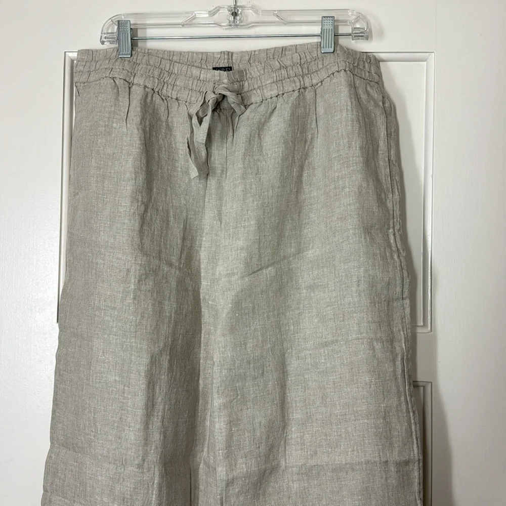J.Crew Tall wide-leg seaside pant in linen BO812